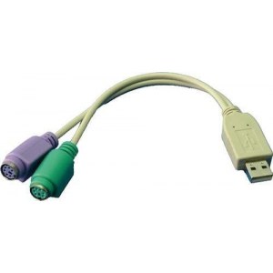 Logilink 4 pin USB Type A | Male | 6 pin mini-DIN (PS/2 style) | Female